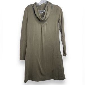 NWOT Athleta Lost River Cowl Neck Dress Size Small Green Organic Cotton